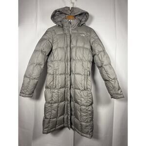 The North Face Metropolis Parka A6P1 Long Down Coat Gray M Detachable Hood